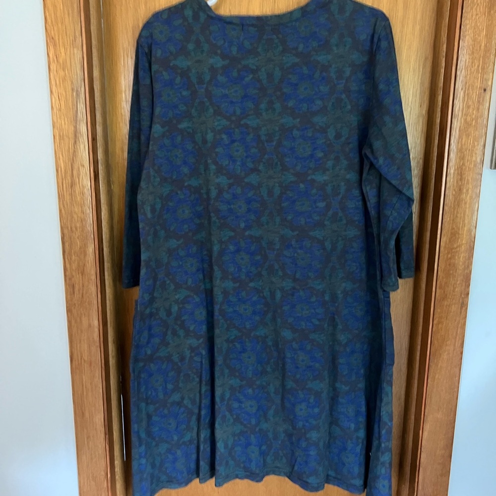 Fresh Produce Blue Boxy 3/4 Sleeve Tunic dress size XL - Picture 2 of 7